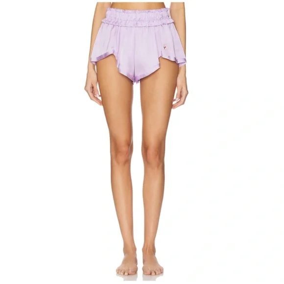 ❗️SOLD❗️NEW! Free people Like Honey PJ shorts💜 - Picture 4 of 6